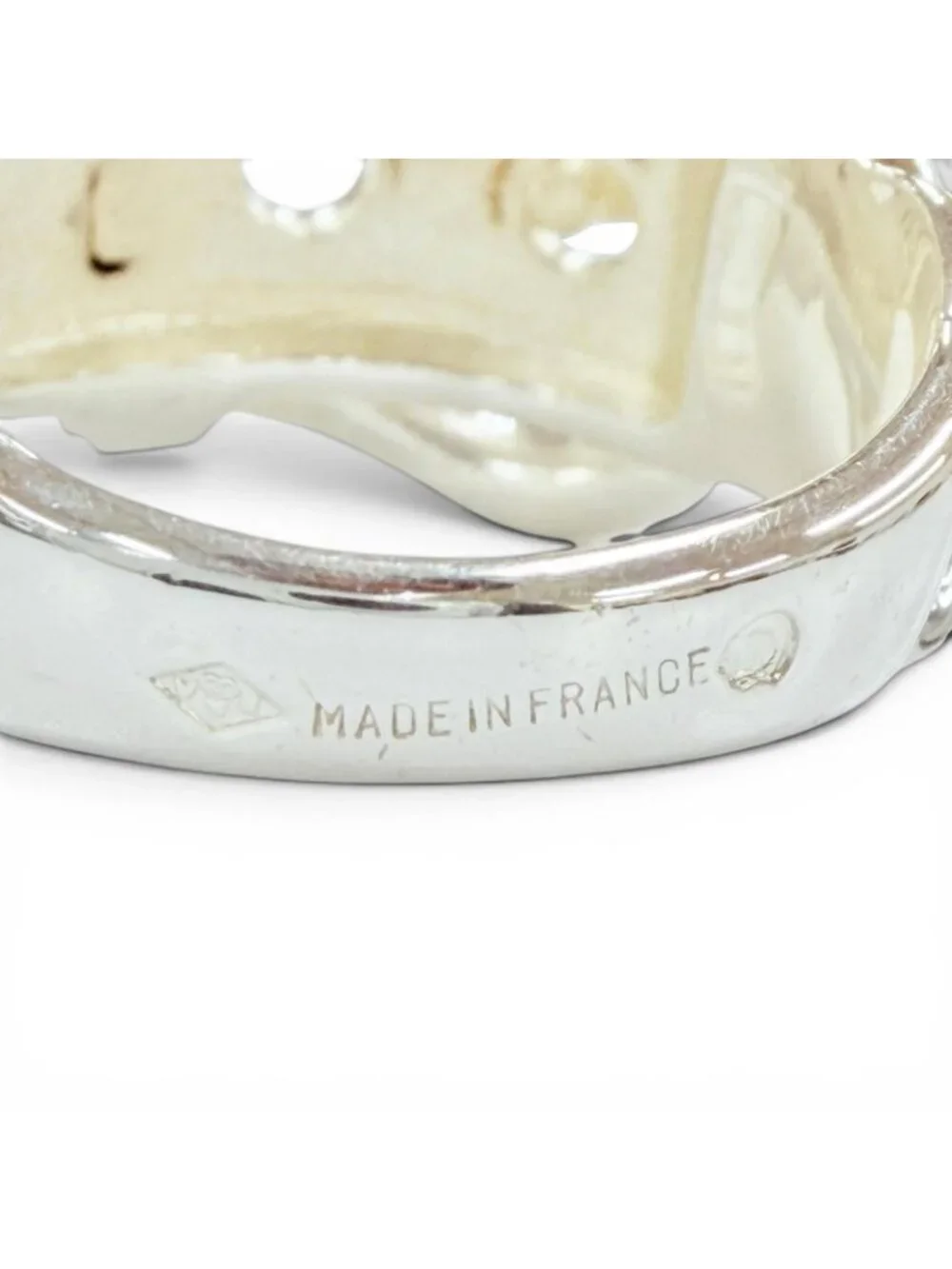 Hermes Vintage Book le Cellier Ring 925 Silver